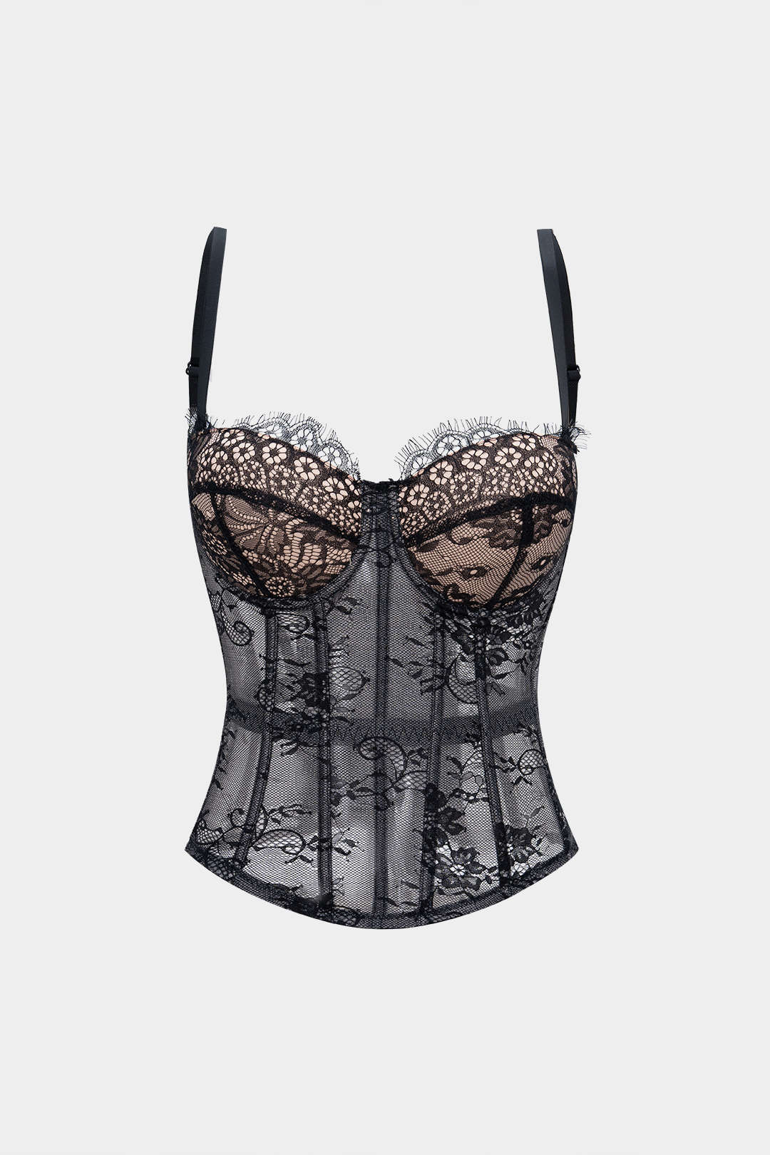 Lace Corset Lace-Up Cami Top - Weenar
