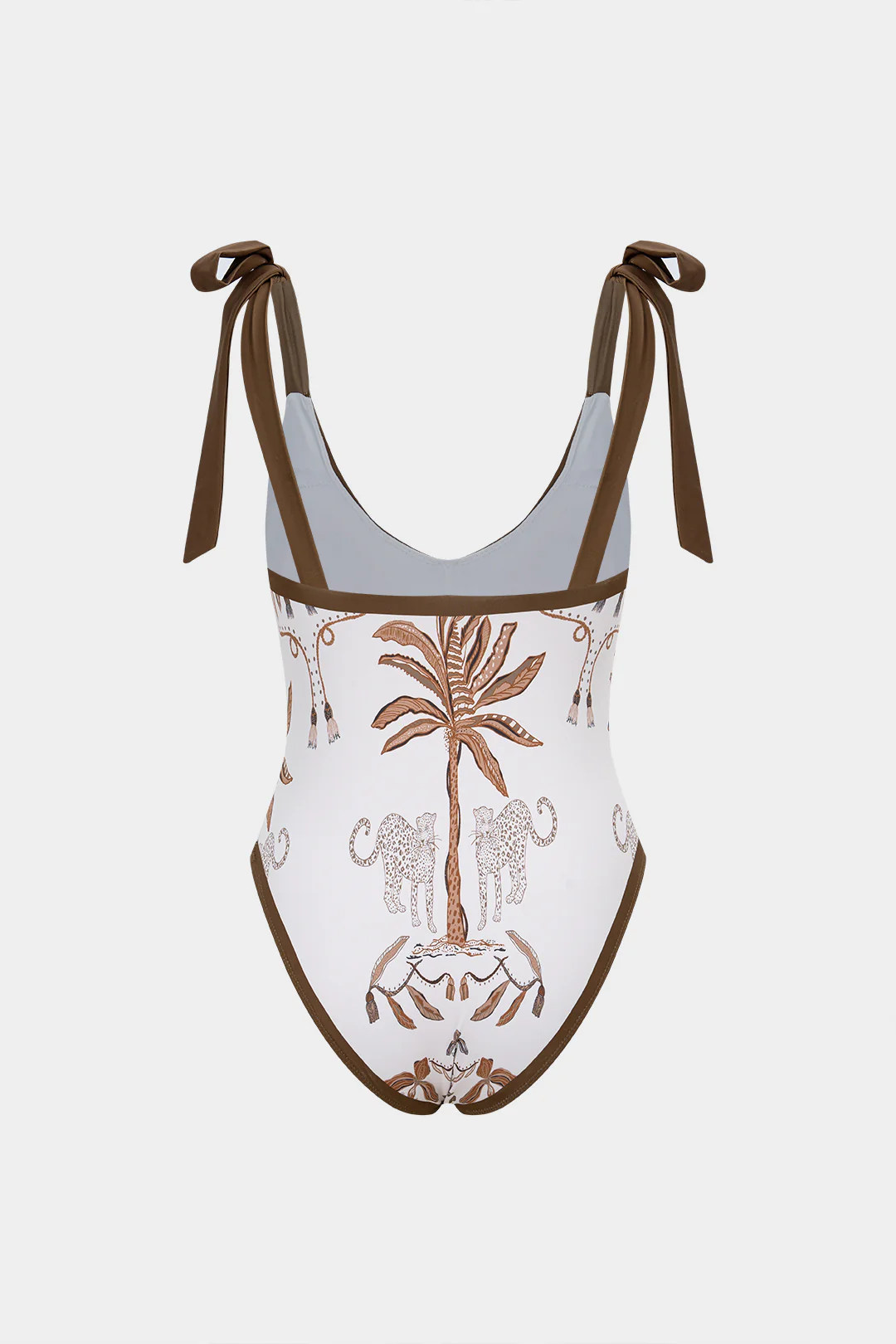 Artistic Print V-Neck Strappy Bikini Top - Weenar