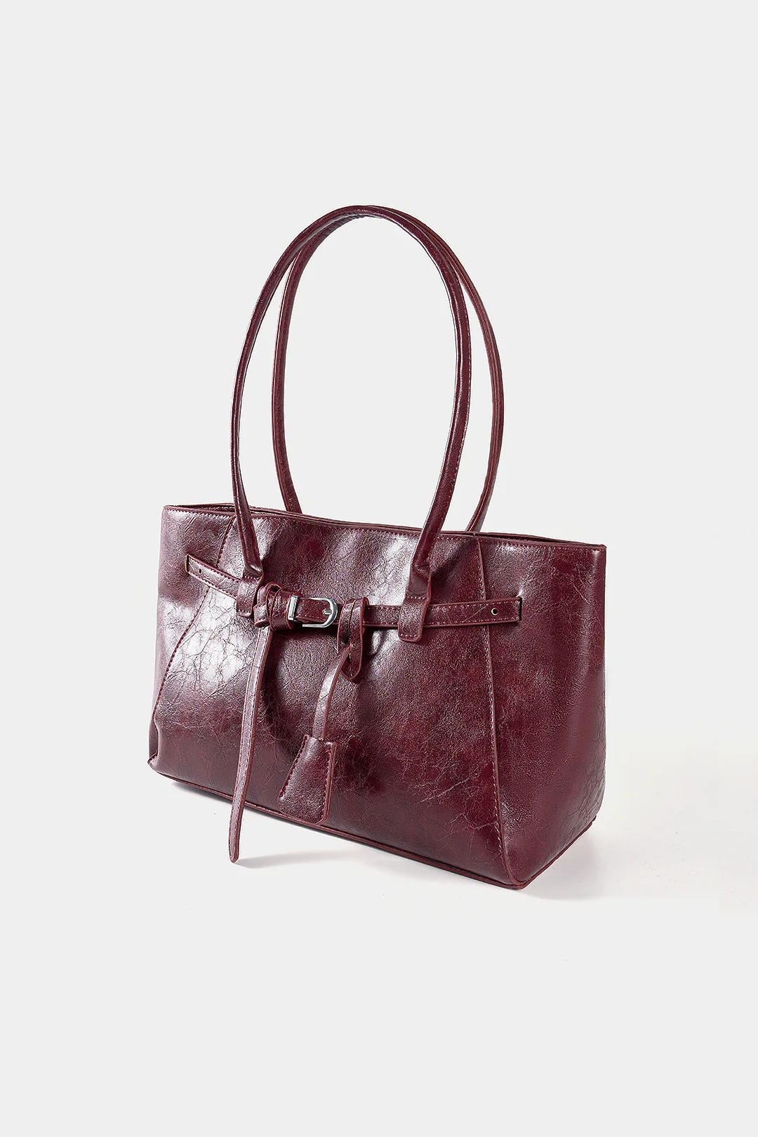 Faux Leather Tote Bag - Weenar