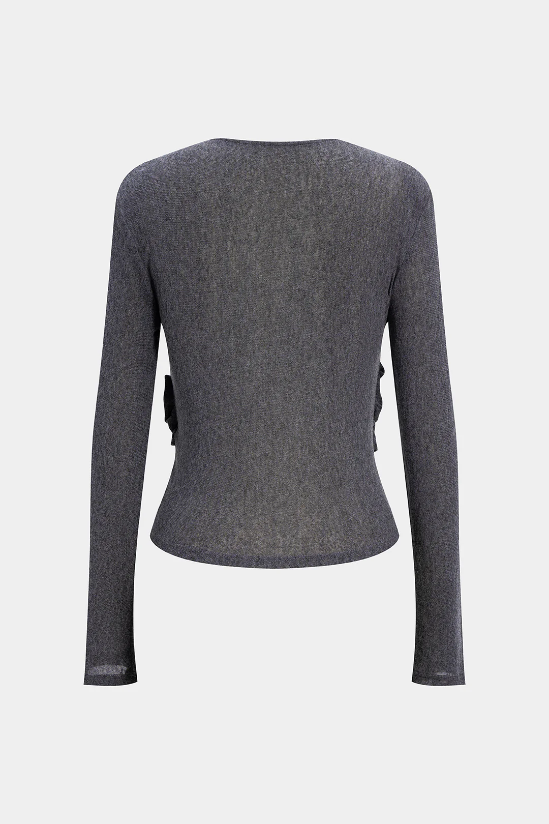Crossed Ruched Long-Sleeve Top - Weenar