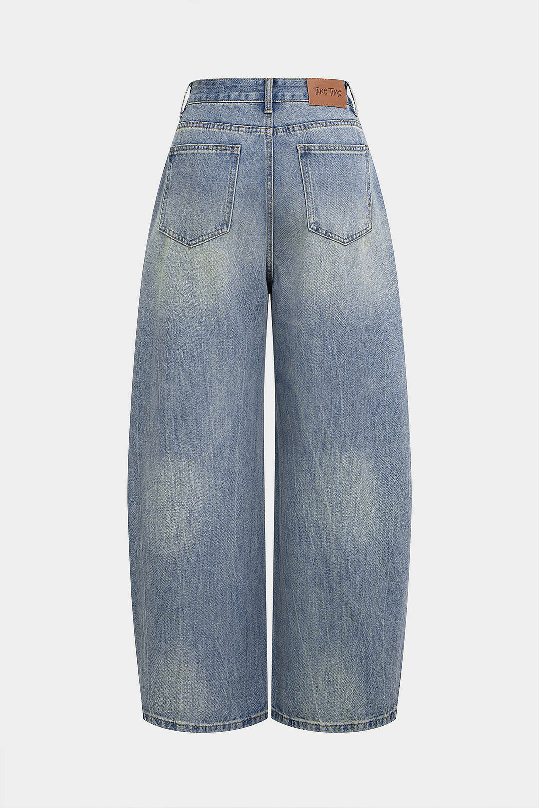 Denim Asymmetrical Wide Leg Jeans - Weenar