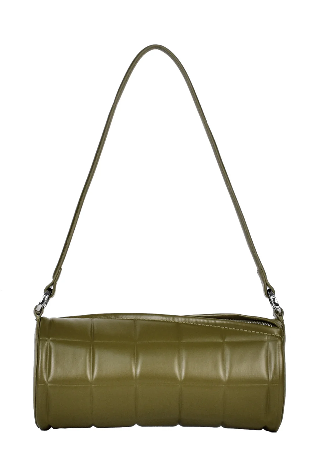 Faux Leather Zipper Shoulder Bag - Weenar