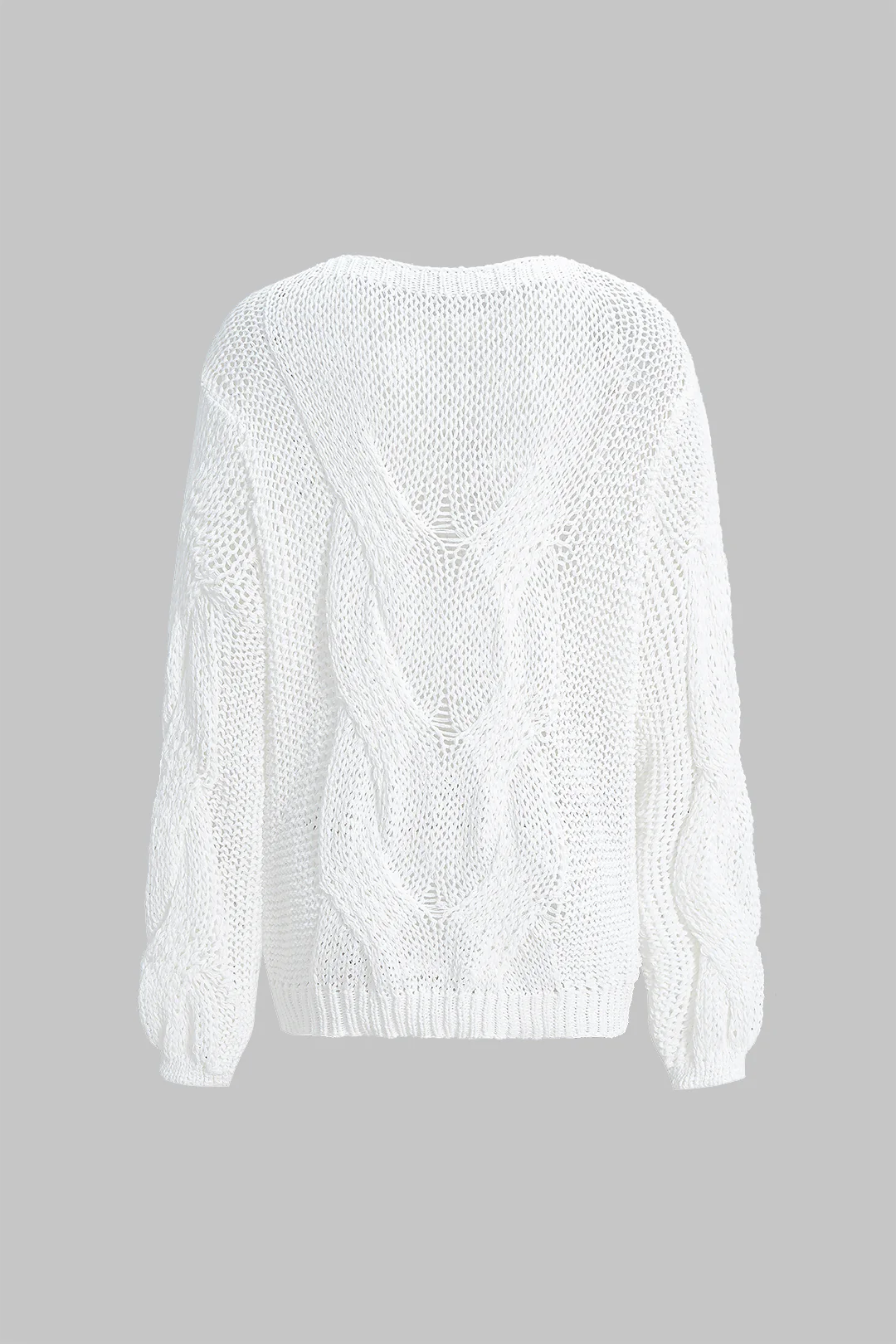 Knit Cut Out Long-Sleeve Top - Weenar