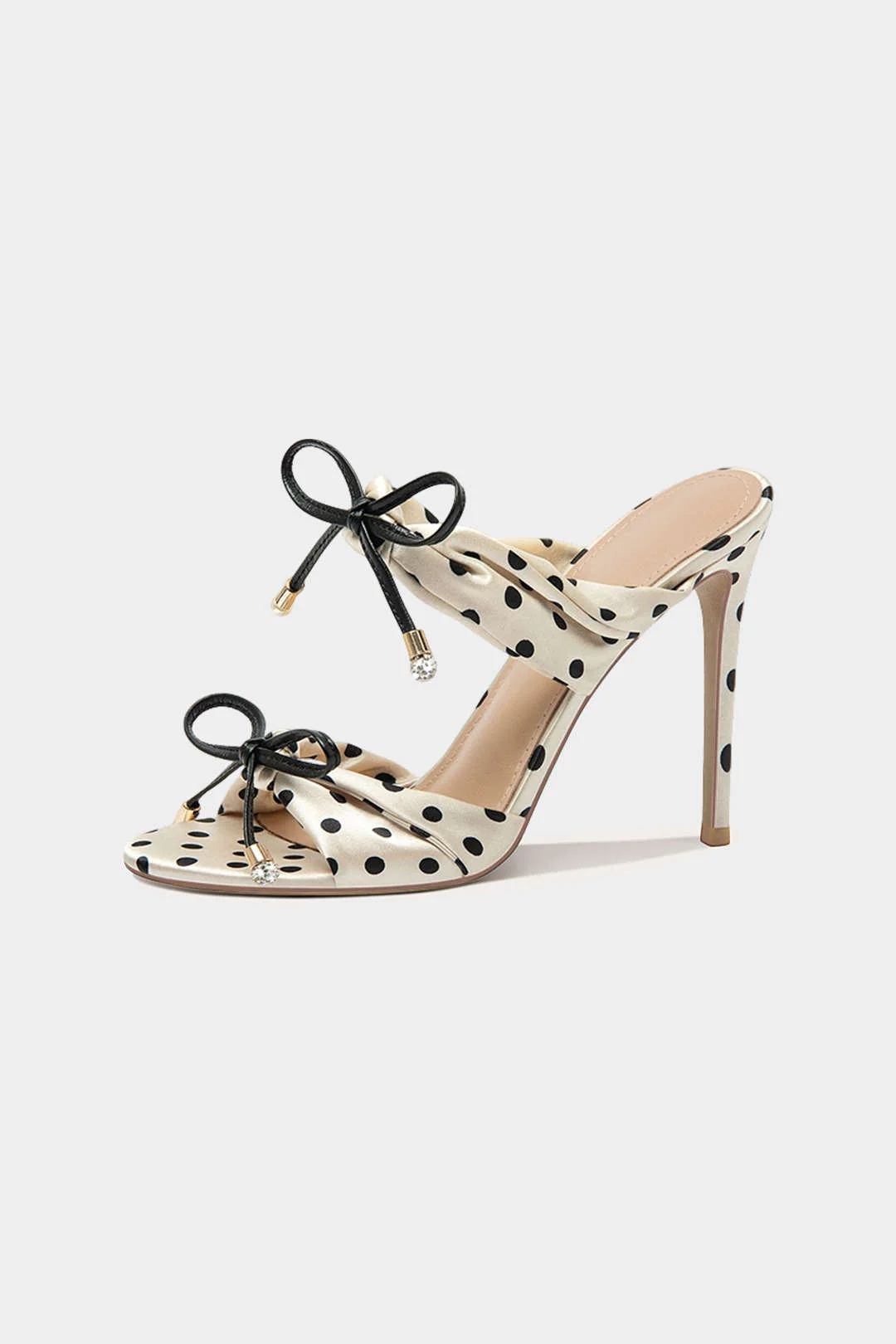 Polka Dots Bow Open Toe Sandals - Weenar