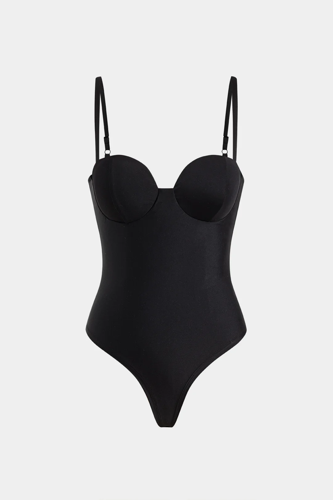 Solid Bustier Slip Bodysuit - Weenar