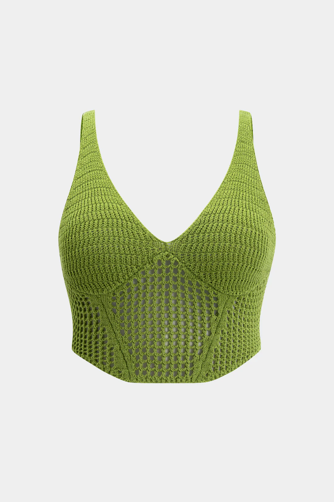 Plus Size Knit Tie Back Tank Top - Weenar