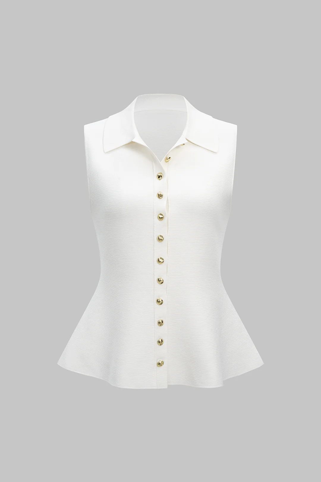 Knit Button Detail Vest - Weenar