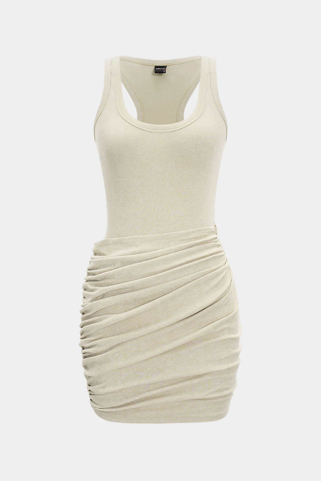 Ruched Tank Sleeveless Mini Dress - Weenar