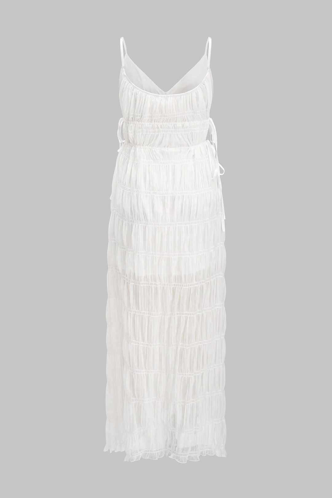 Tie-Up Backless Sleeveless Maxi Dress - Weenar