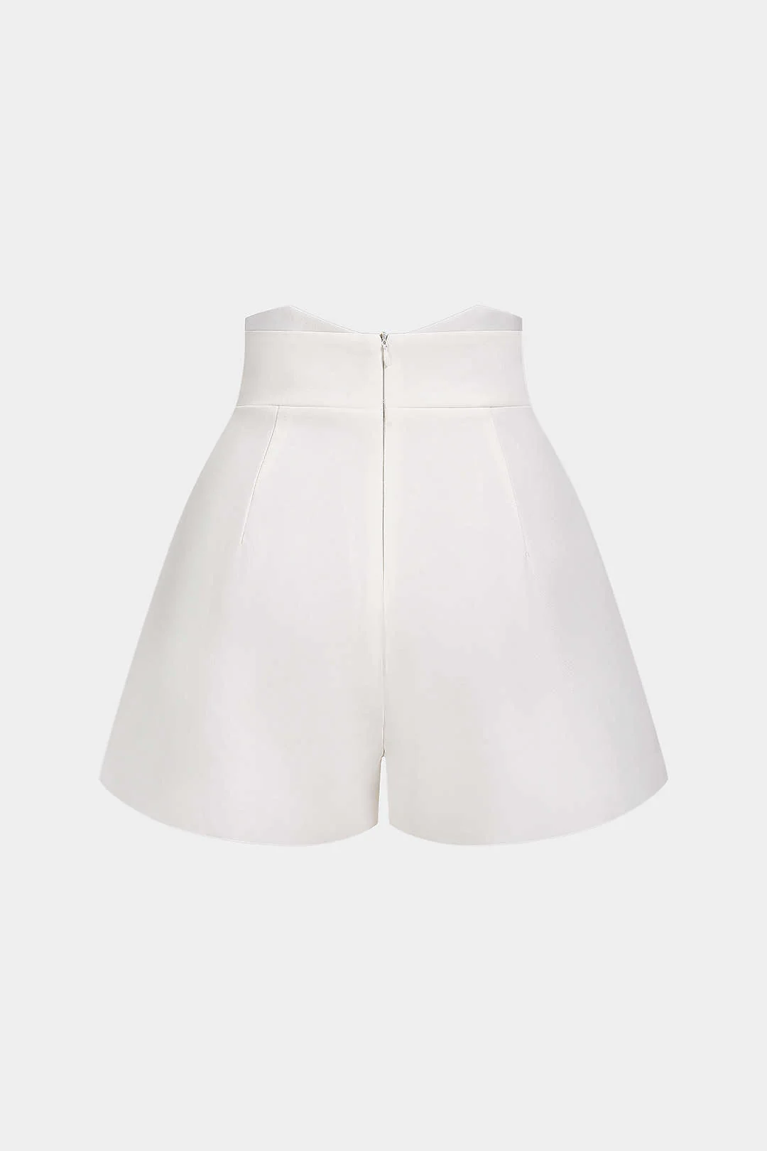 Button High Waist Wide Leg Shorts - Weenar