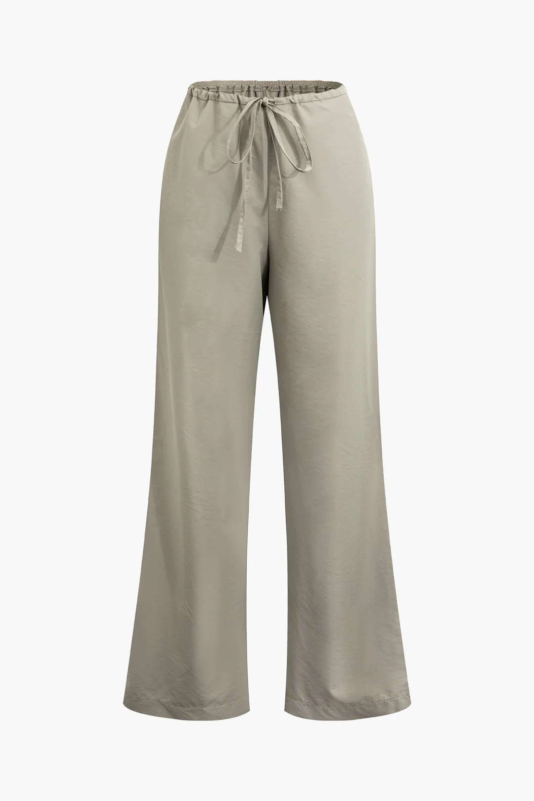 Solid Drawstring Pants - Weenar