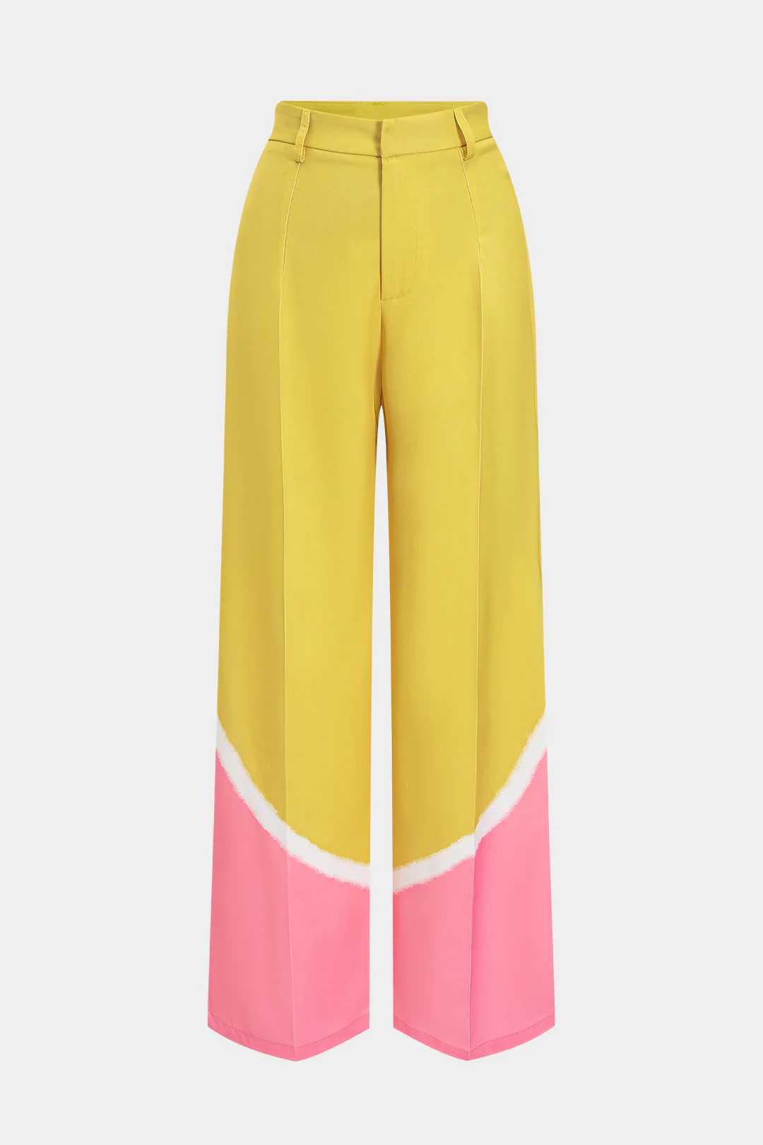 Contrast Wide Leg Trousers - Weenar