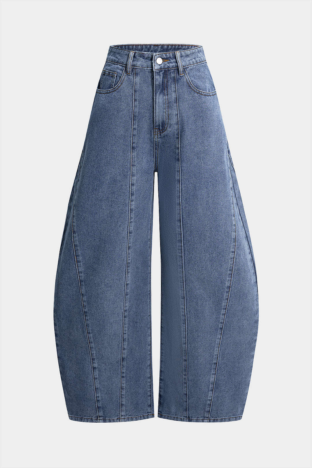 Denim Washed Barrel Jeans - Weenar
