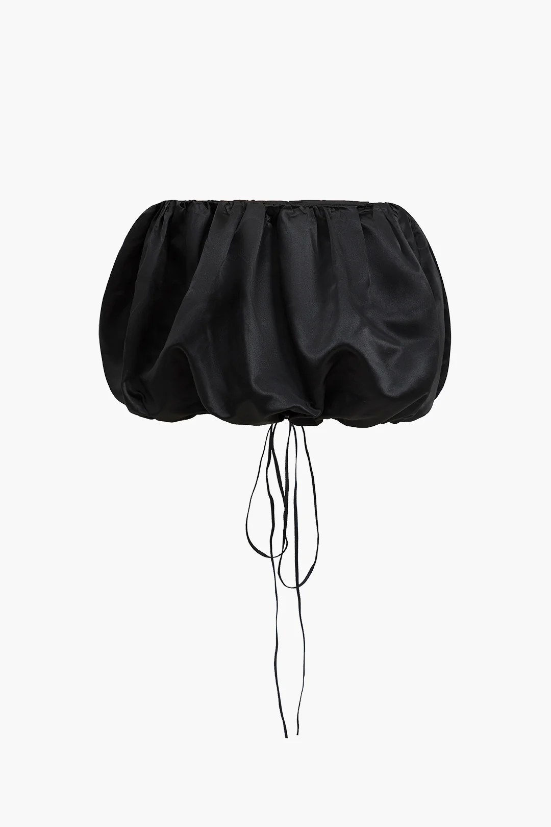 Satin Ruched Tie-Up Skirt - Weenar