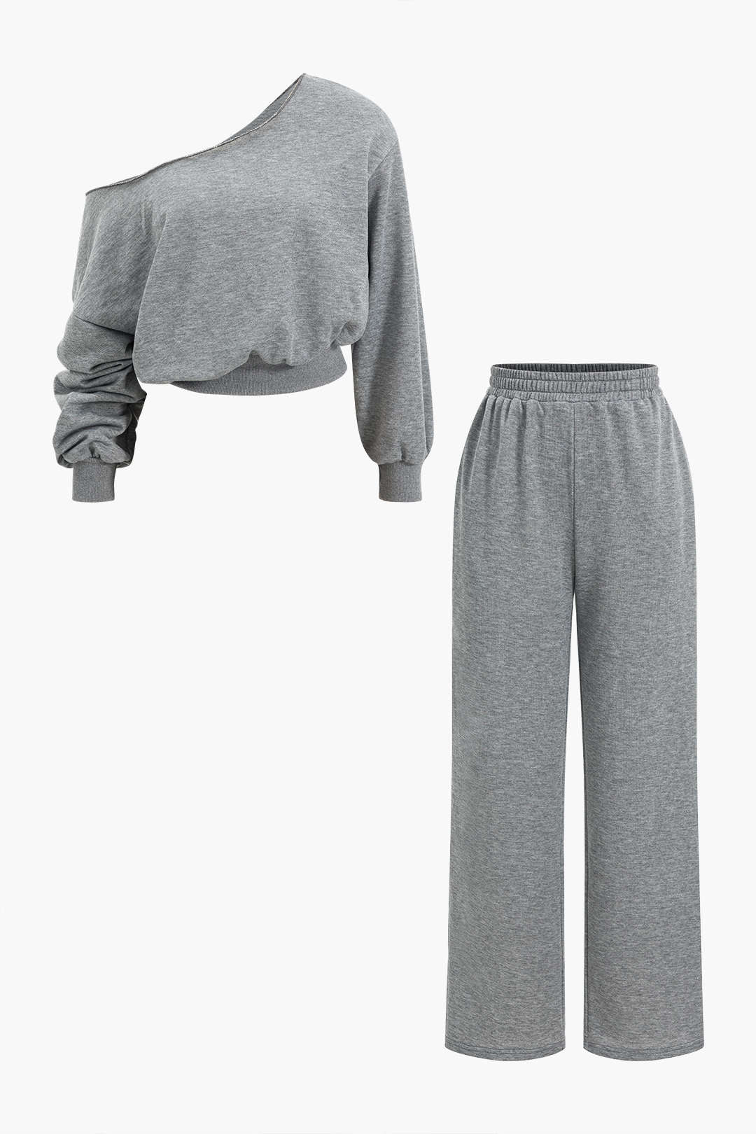 Asymmetric Top And Pants Set - Weenar