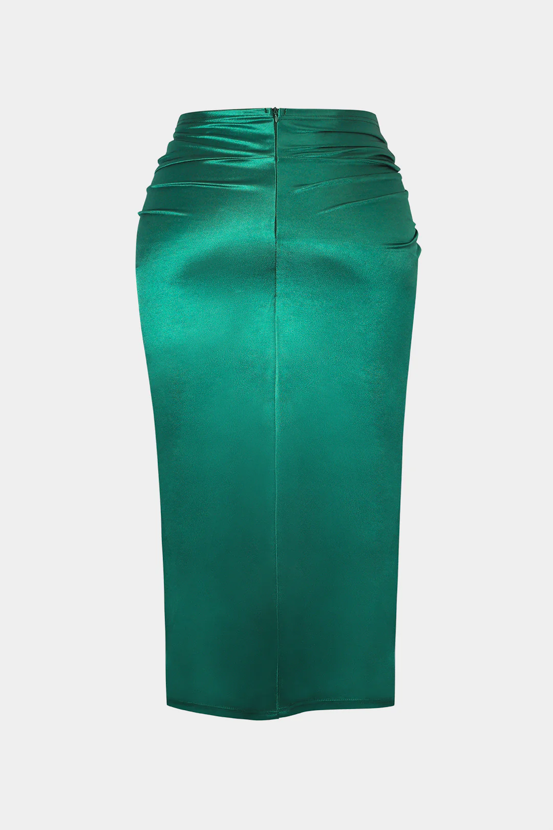 Plus Size Satin Twist Knot High Waist Skirt - Weenar
