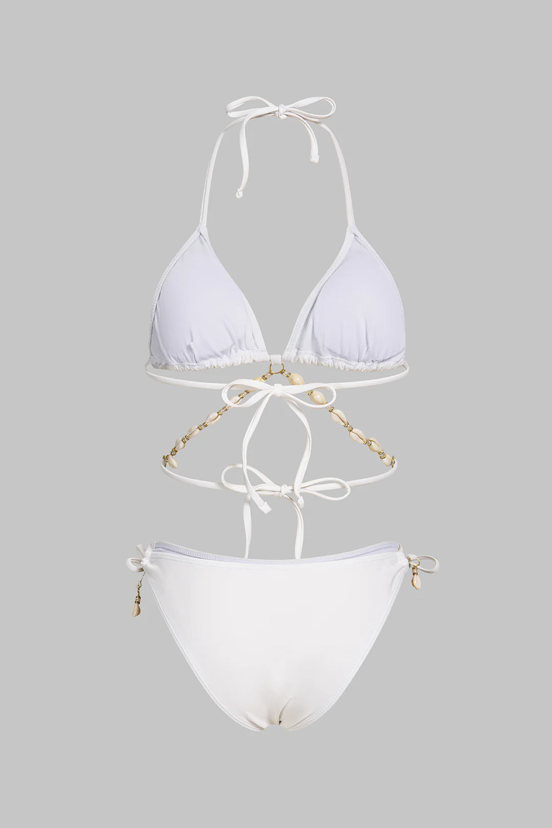 Halter Chain Tie-Up Bikini Set - Weenar