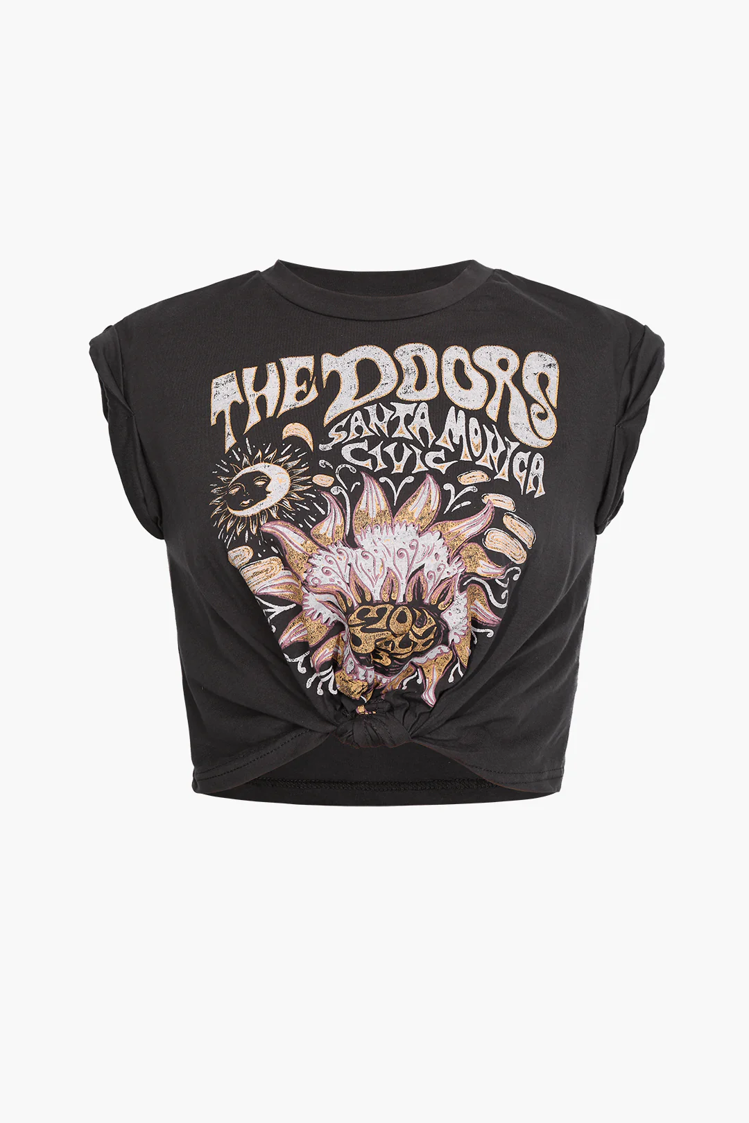 Plus Size Graffiti Print Round Neck Short Sleeve T-Shirt - Weenar