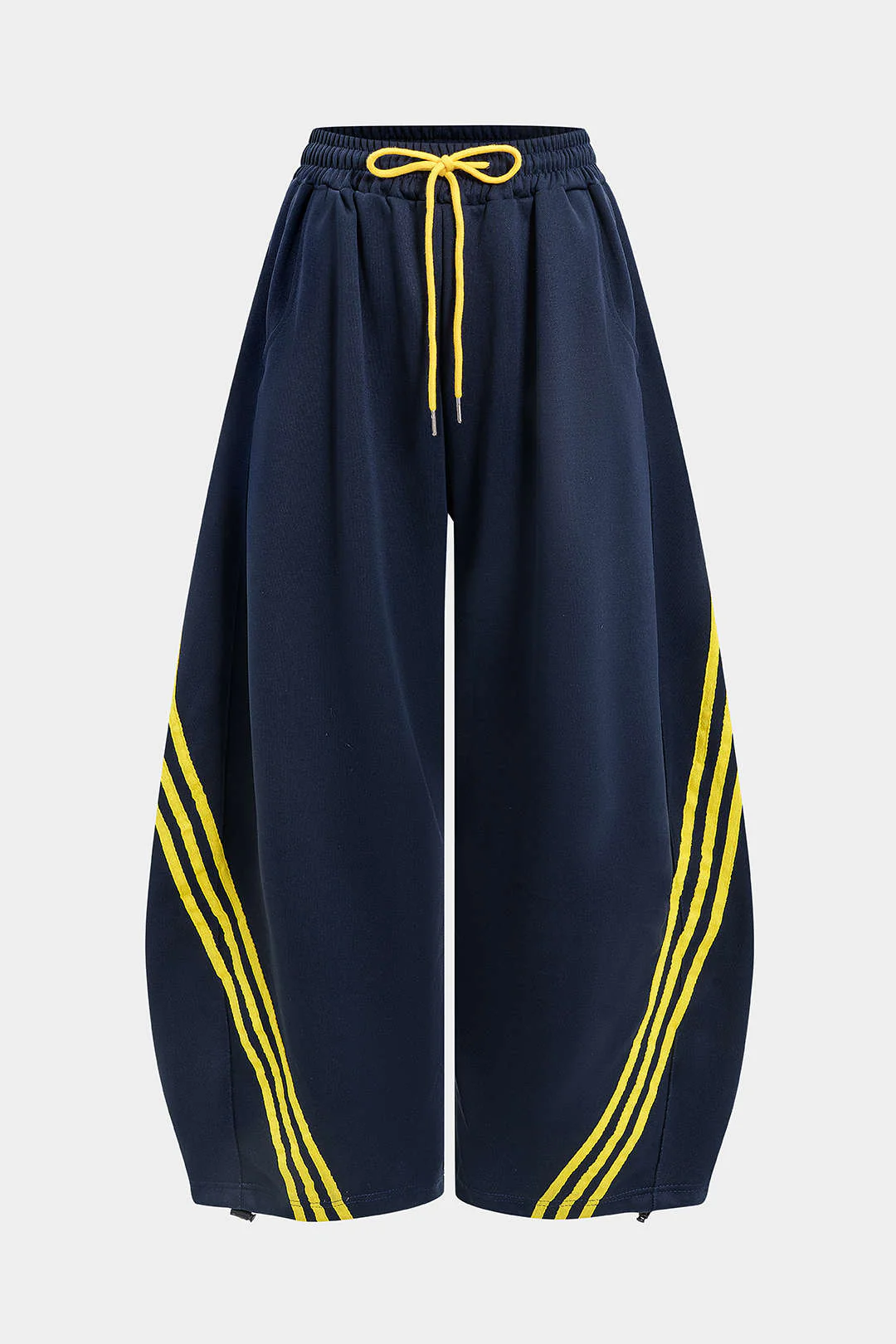 Contrast Tie-Up Barrel Trousers - Weenar