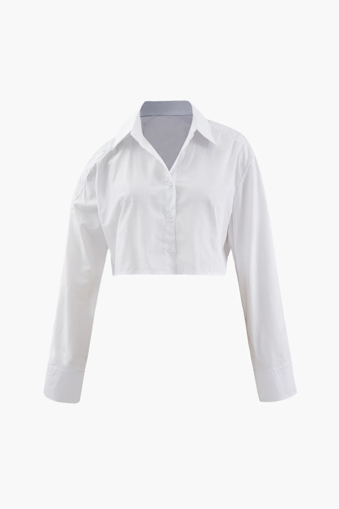 Solid Button Long-Sleeve Shirt - Weenar