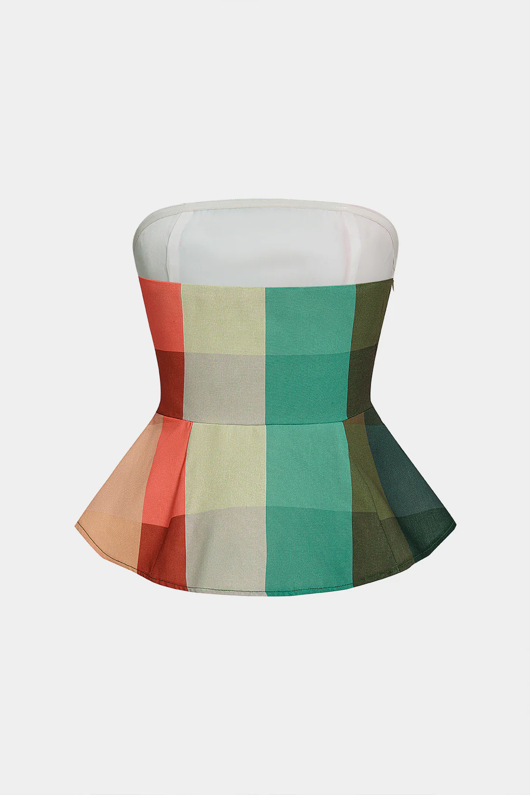 Plaid Print Tube Top - Weenar
