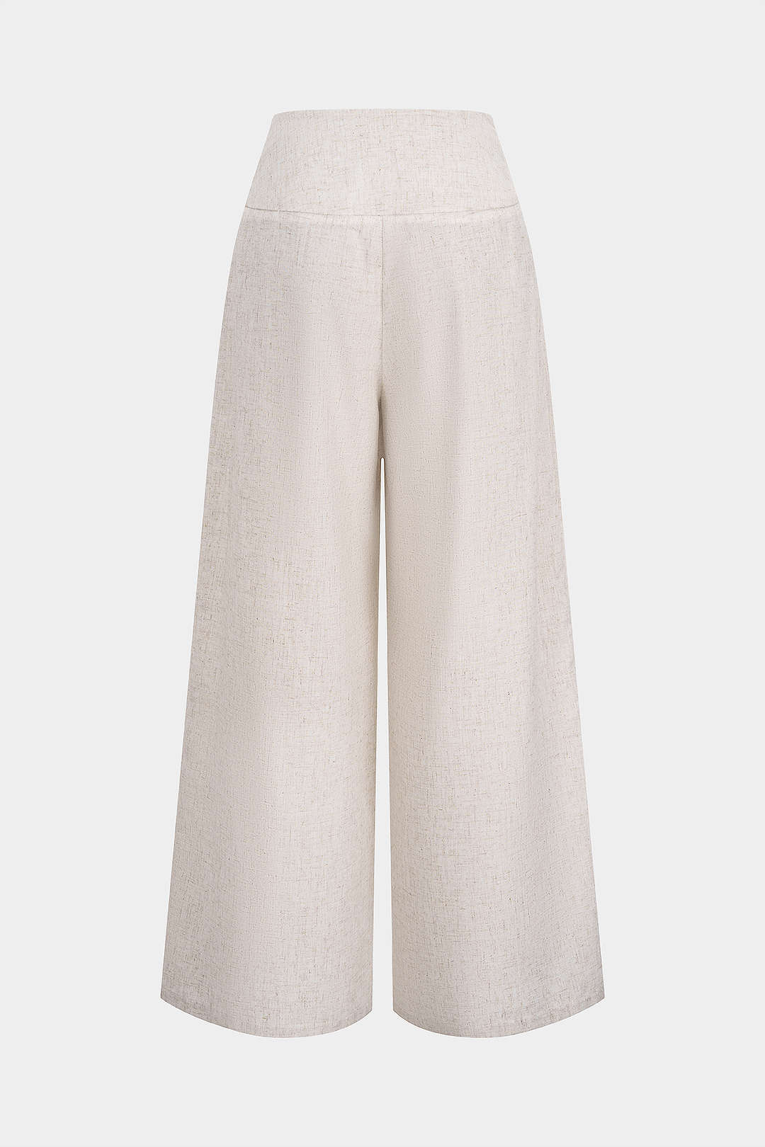 Linen High Waist Pleated Pants - Weenar