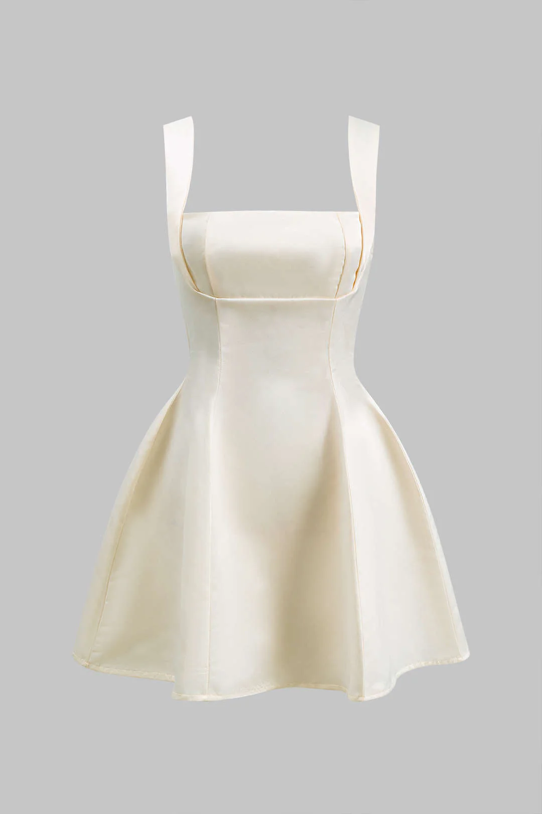 Tie Back Zipper Backless Slip Mini Dress - Weenar