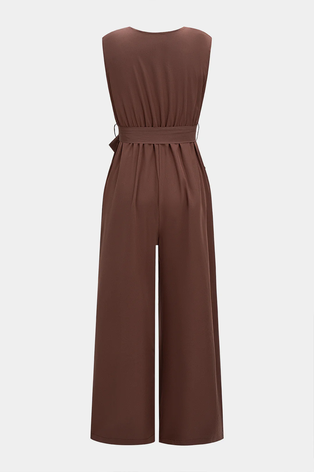 Tie-Up Wide Leg Sleeveless Jumpsuit - Weenar