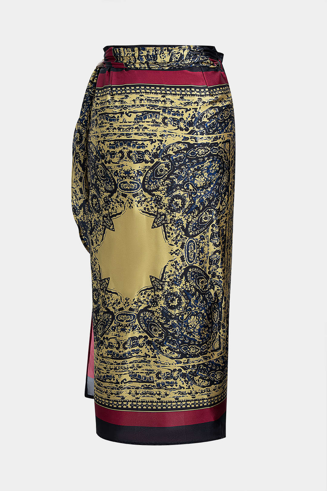 Artistic Print Wrap Tie-Up Skirt - Weenar