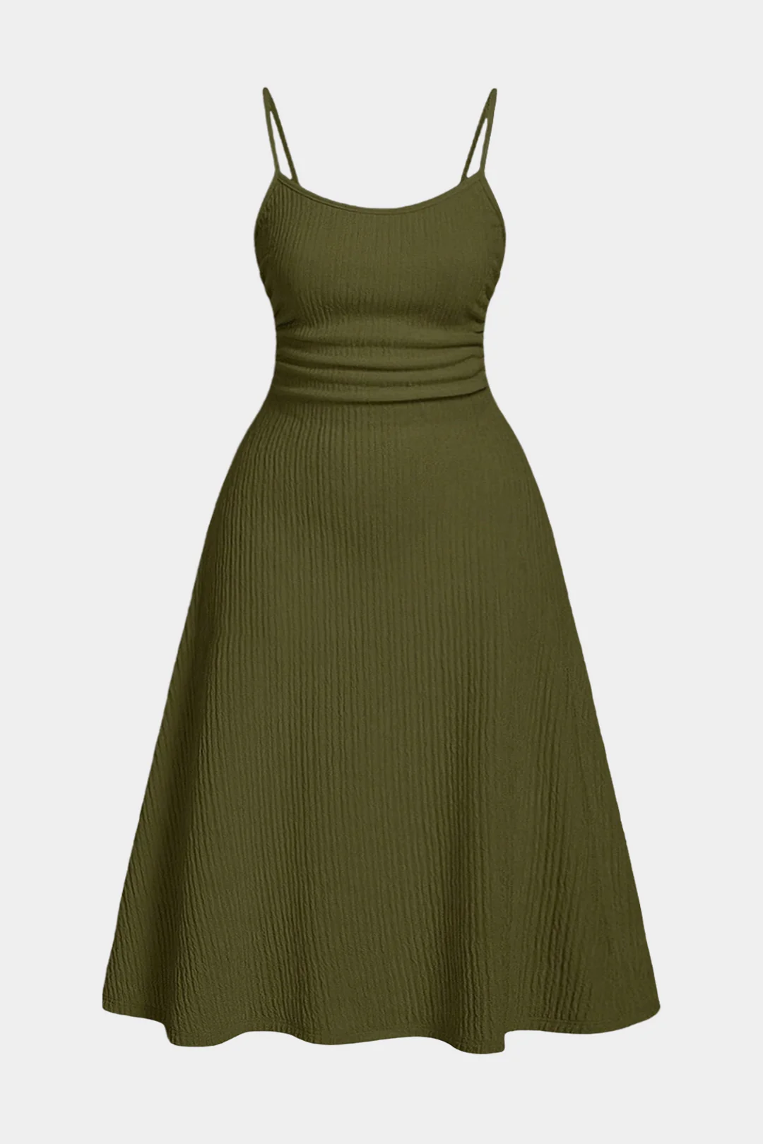 Plus Size Sleeveless Slip Midi Dress - Weenar