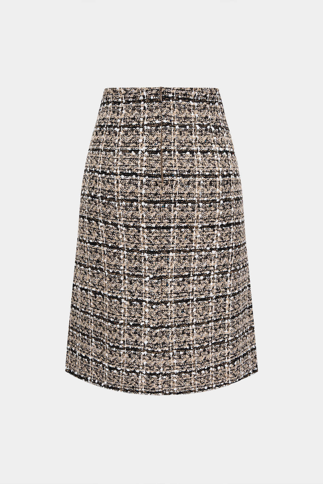 Tweed Button High Waist Skirt - Weenar