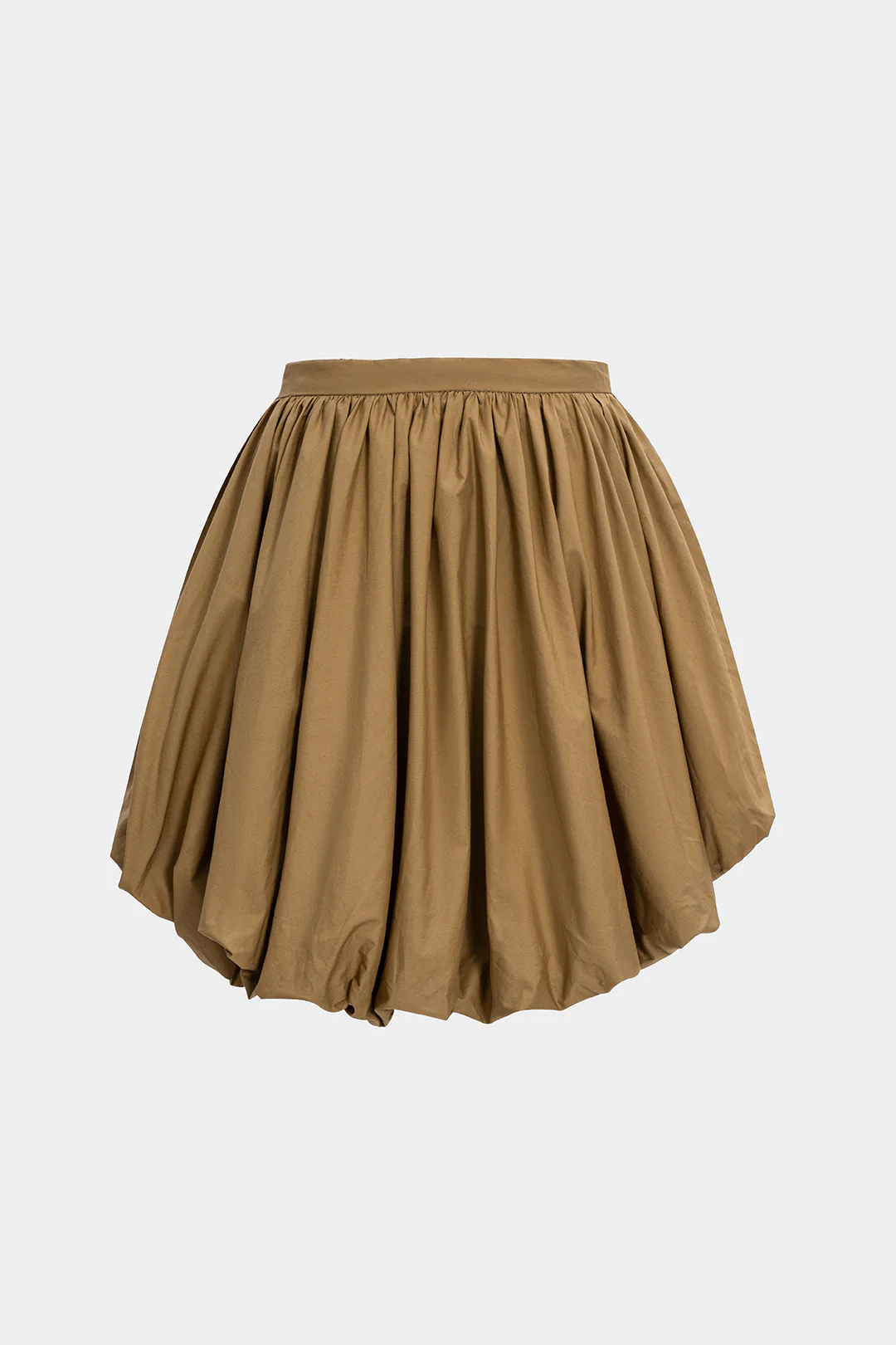 Solid Ruched Decorated Mini Skirt - Weenar