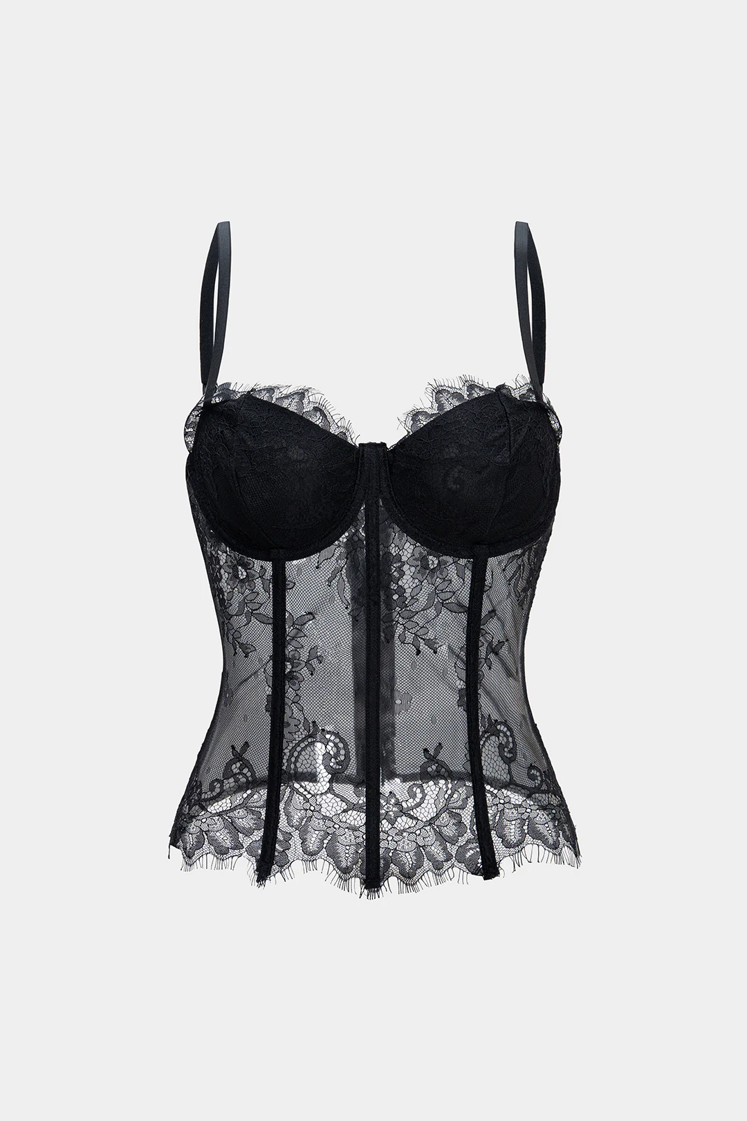 Sheer Lace Corset Cami Top - Weenar