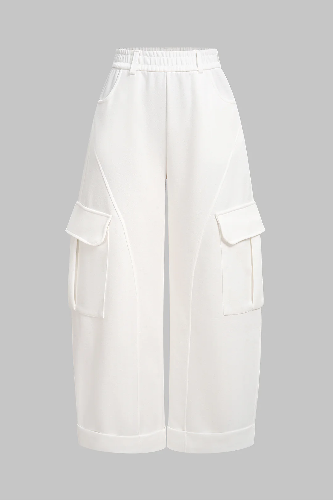 Pocket High Waist Wide Leg Pants - Weenar
