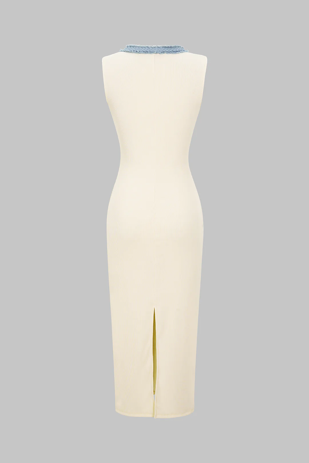 Contrast Patchwork Tank Sleeveless Maxi Dress - Weenar