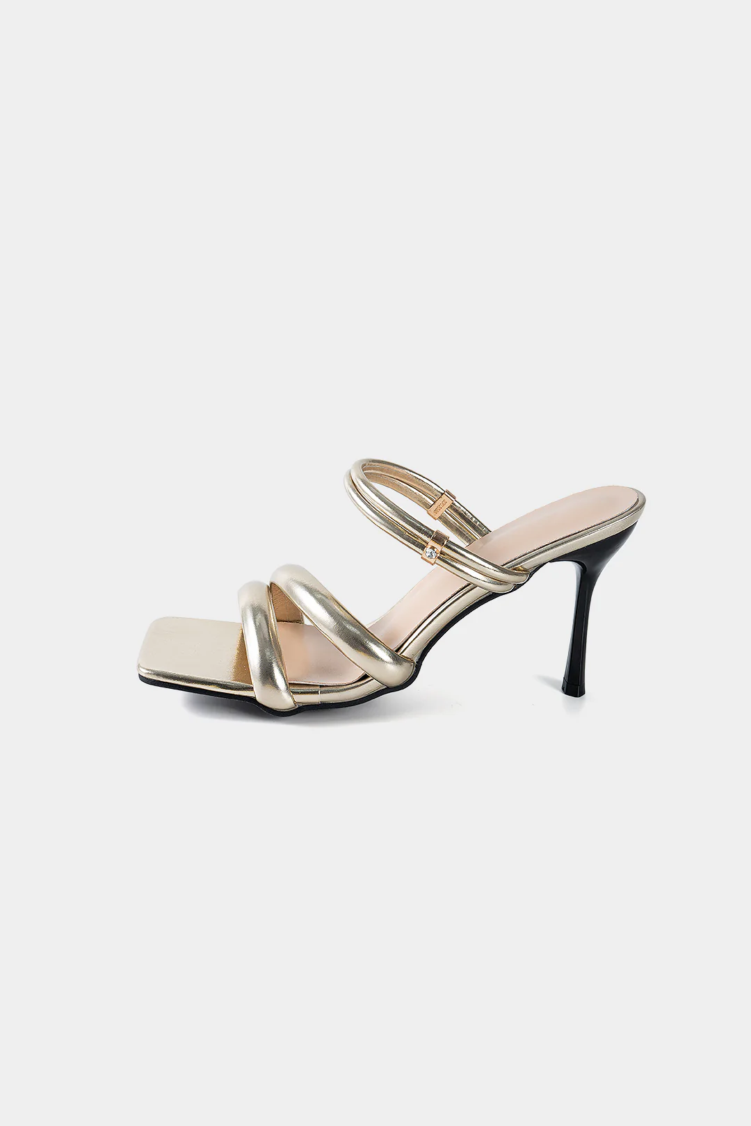Square Toe Asymmetrical Heels - Weenar