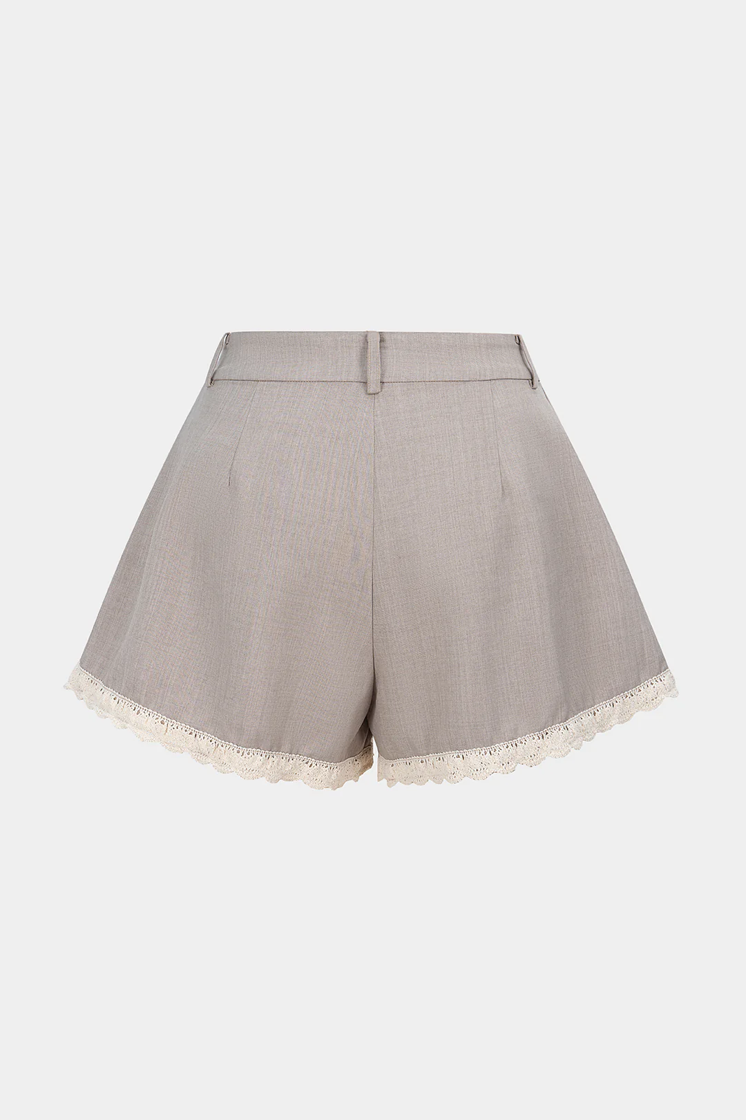 Patchwork Lace Trim Wide Leg Shorts - Weenar