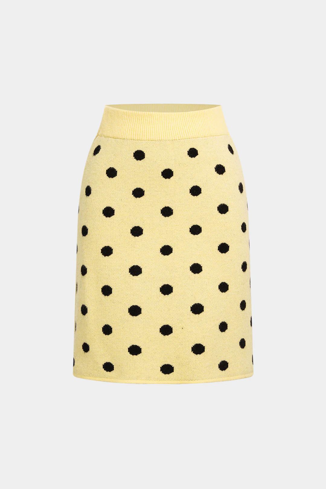 Knit Polka Dots Print Skirt - Weenar