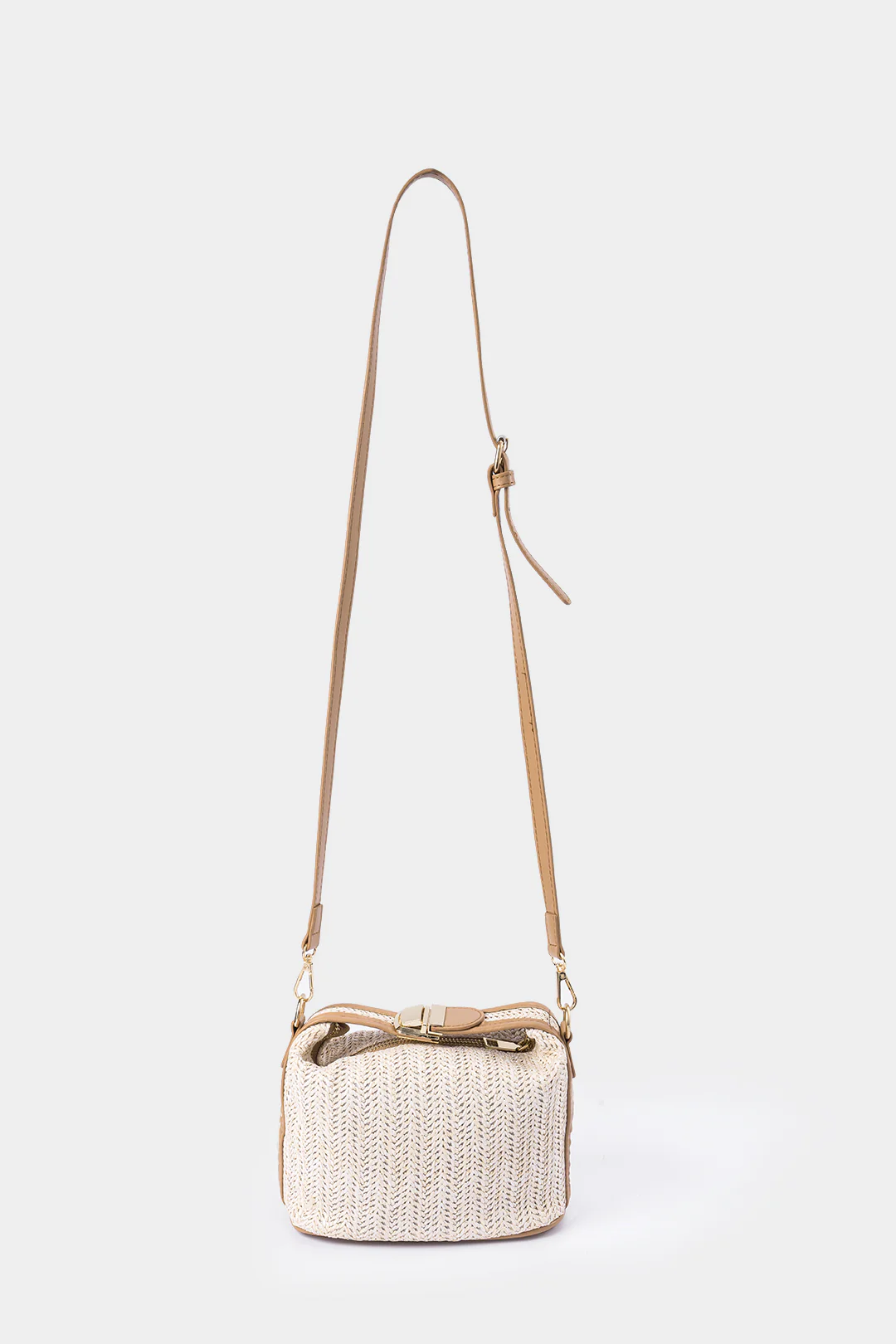 Woven Colorblock Crossbody Tote Bag - Weenar