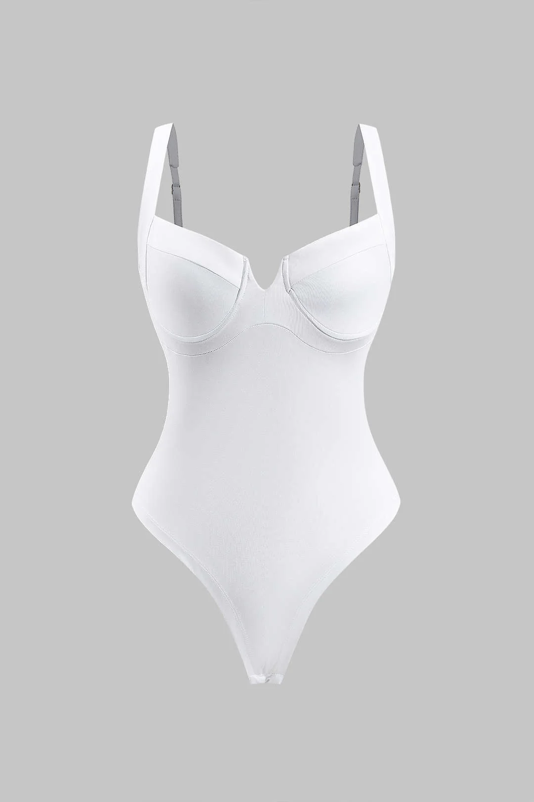 Solid Bustier Sleeveless Bodysuit - Weenar