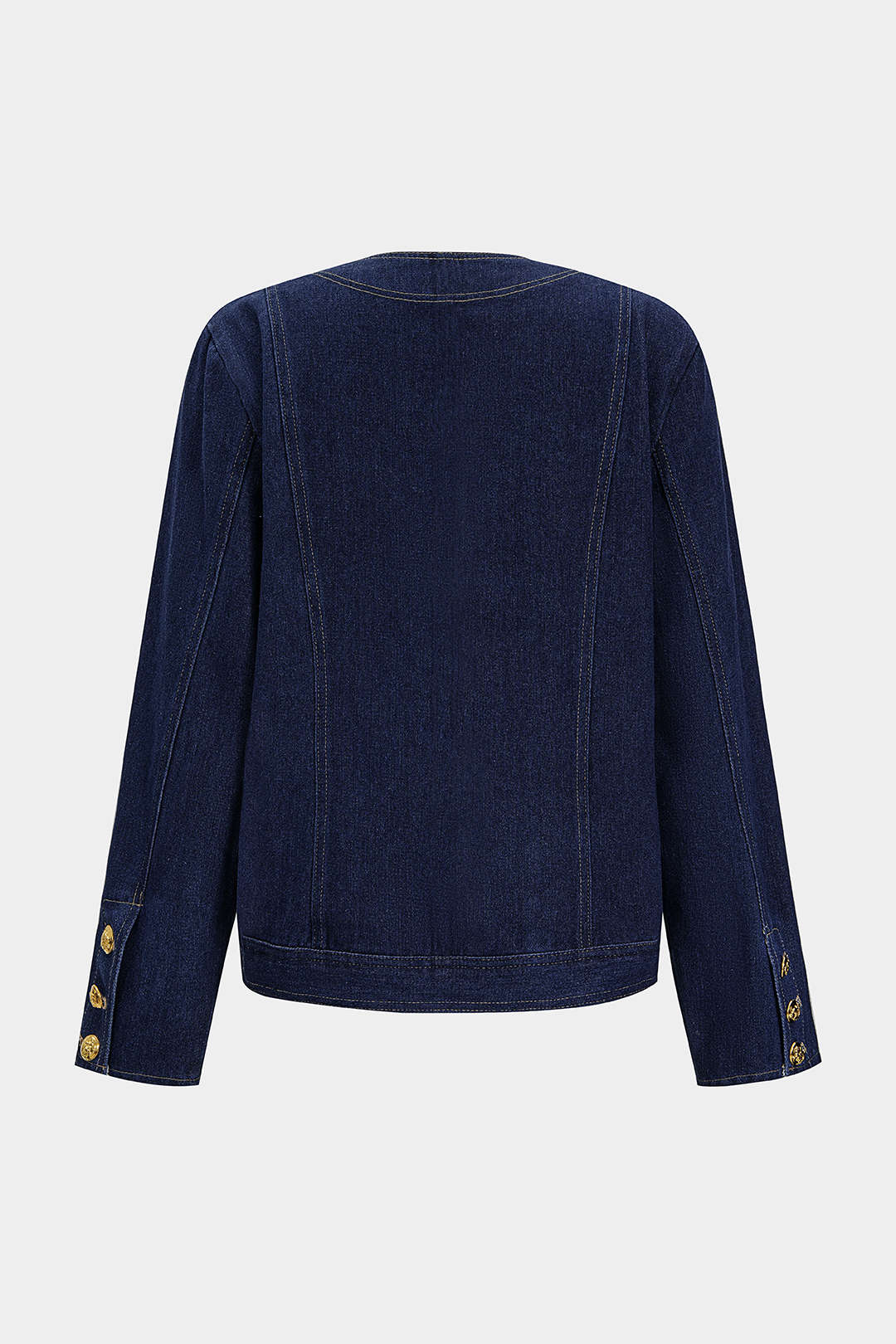 Denim Metallic Button Pocket Outerwear - Weenar