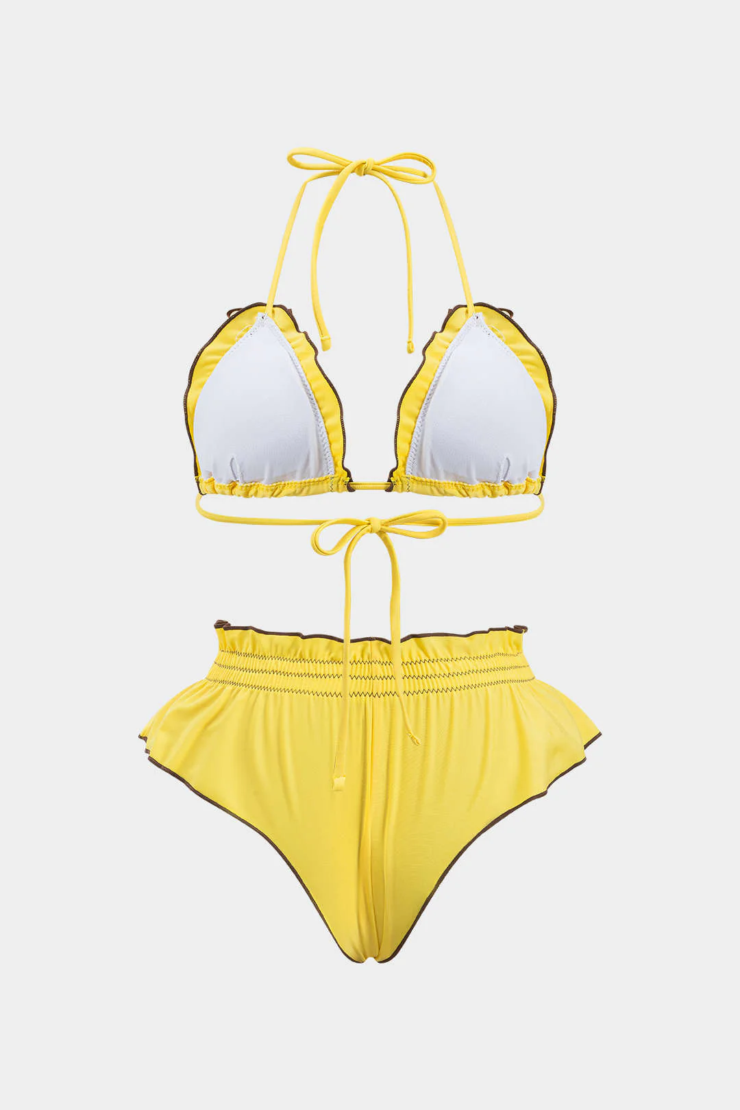 Ruffle Ruched Bikini Set - Weenar