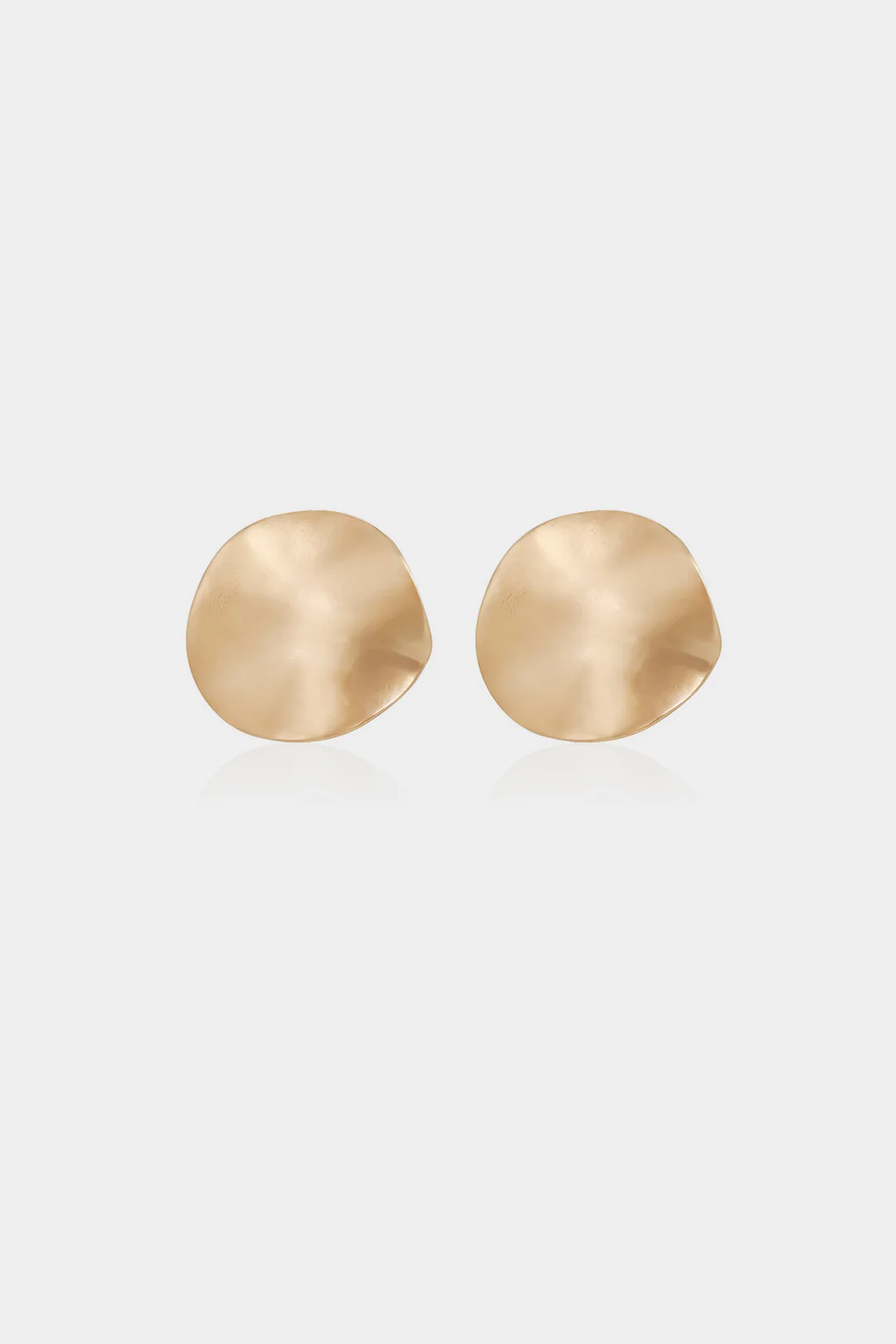 Metal Irregular Wrinkled Earrings - Weenar